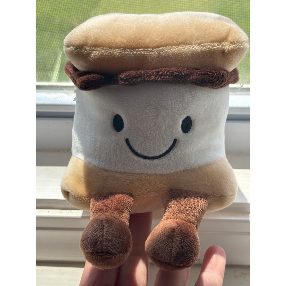 Frankford Smores Plush Stuffed Animal Smore Marshmallow Graham Cracker Toy Brown